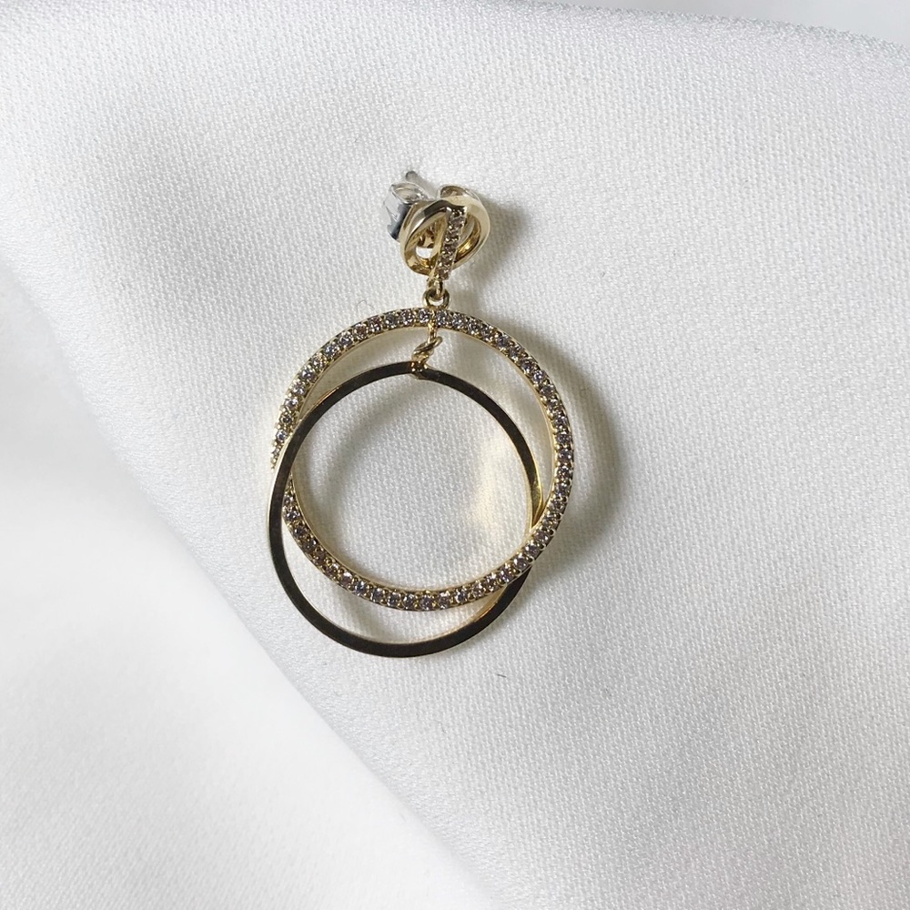 Gold plated sterling silver drop earrings